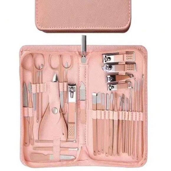 NEW 30 Piece Professional Manicure Set - PINK CASE! NEW IN SEALED PACKAGE. - Picture 1 of 6